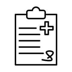 Obraz premium Medical Report line icon