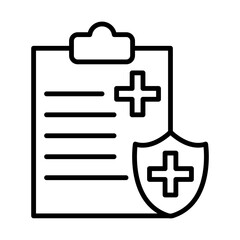 Fototapeta premium Health Insurance line icon