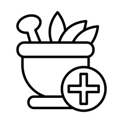 Herbal Medicine line icon