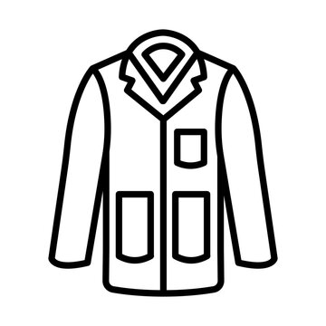 recommend clip art: Lab Coat line icon