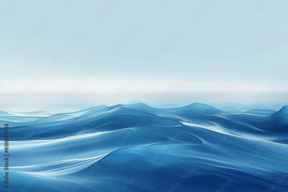 Poster a calming and serene visual effect is achieved by the gradient background in shades of blue, creatin
