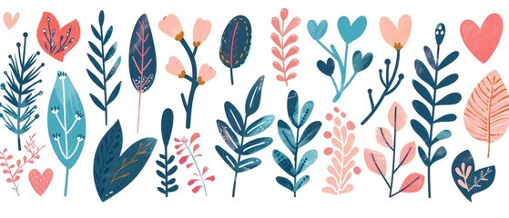 graceful floral vector design featuring tulips in shades of pink, showcasing the beauty of nature's springtime blooms