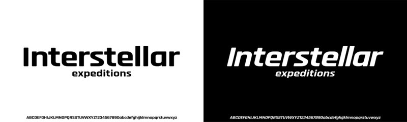 Modern Bold Font. Uppercase Lowercase Regular Italic and Number Typography urban style alphabet fonts for fashion, sport, technology, digital, movie, logo design, vector illustration © munkyfactory