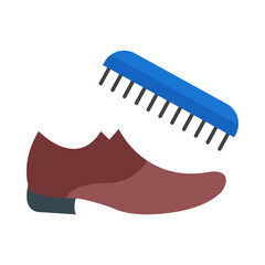 Shoe Brushes flat icon