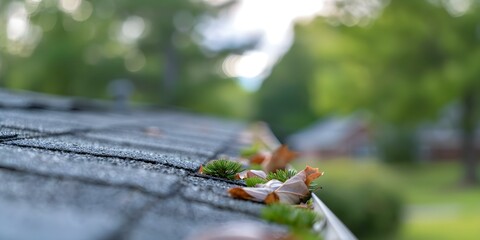 Protect your home from water damage with regular gutter maintenance. Concept Gutter Maintenance, Home Protection, Prevent Water Damage, DIY Tips, Roof Care