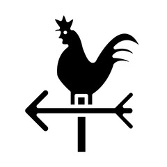 Weather vane glyph icon