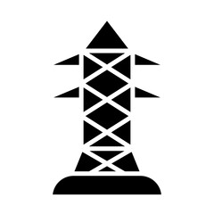 Electric tower glyph icon