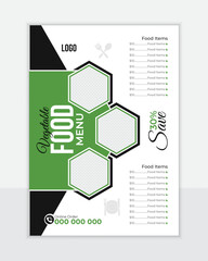 Spcial food manu Design template, a4 vector template