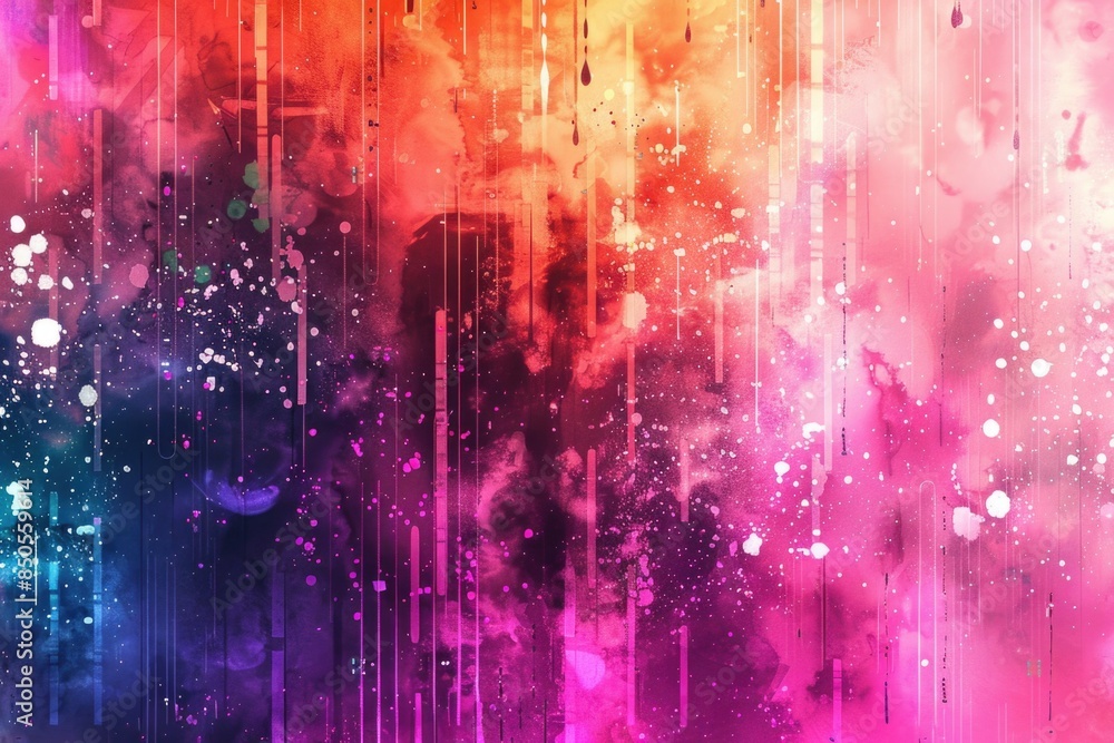 Poster a vibrant background filled with various sized bubbles in different colors