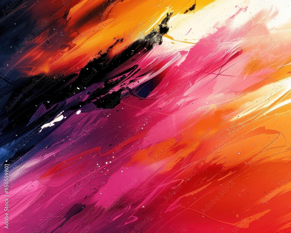 Aufkleber abstract color designs with vibrant hues and dynamic shapes, creating an eye-catching visual