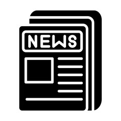 Newspaper glyph icon