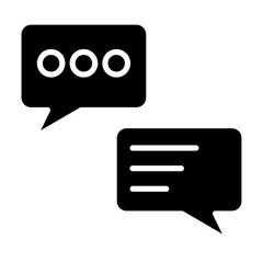 Chatting glyph icon