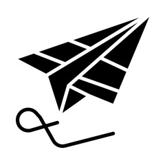 Paper plane glyph icon