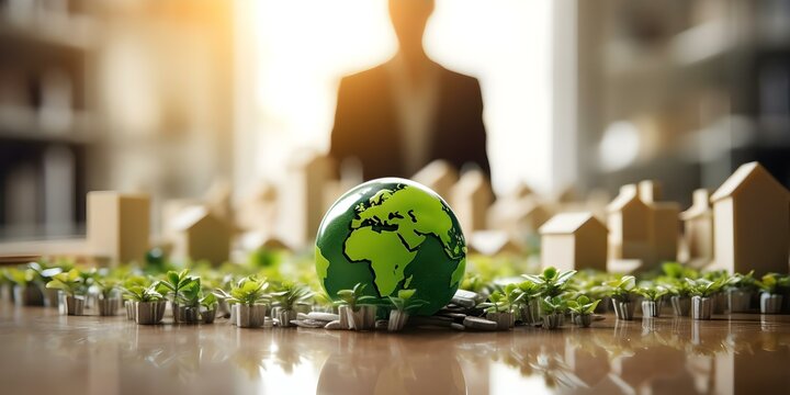 Businesses integrate environmental ethics for sustainable operations and responsible sourcing and waste reduction. Concept Environmental Ethics, Sustainable Operations, Responsible Sourcing