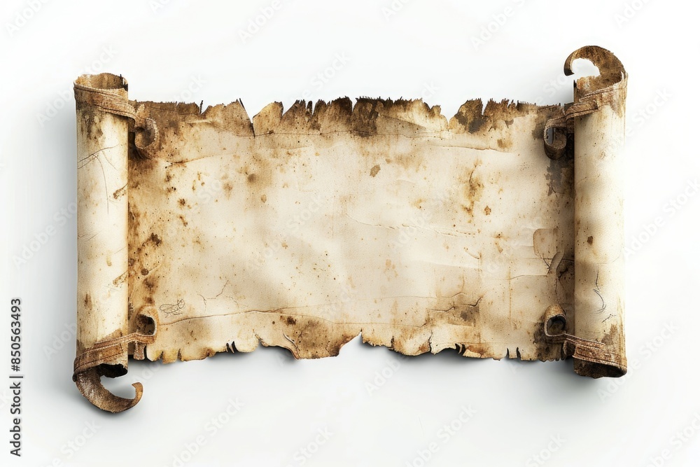 Poster a piece of aged paper with visible rust spots