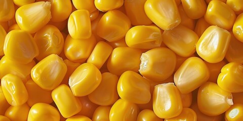 Fototapeta premium Close-Up of Golden Corn Kernels