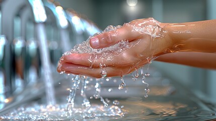 Fototapeta premium woman washing hands