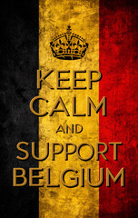 Keep calm and support Belgium flag