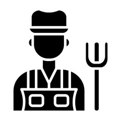 Farmer glyph icon