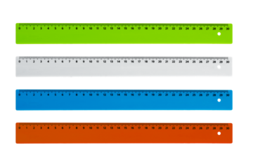 school ruler beige, isolated on a white background
