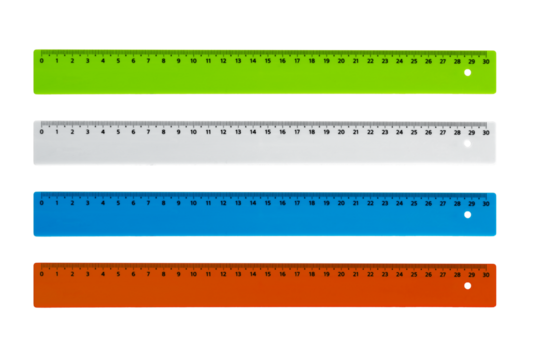 school ruler beige, isolated on a white background