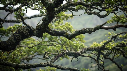 Branches of the tree has grown in the landscape view