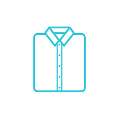 Male folded shirt. Isolated on white background. From blue icon set.