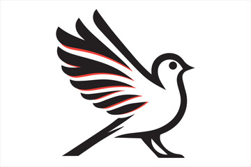 bird isolated on white background silhouette vector illustration, perfect for logo design, art projects, and graphic design. Diverse positions, flying