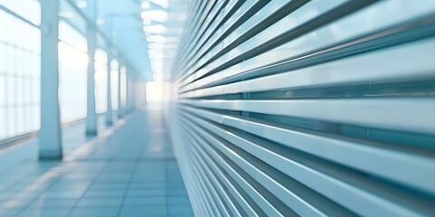 Obraz premium Blurred background with angled lines converging on the left side. Concept Photography techniques, Blurred background, Angled lines, Converging lines, Creativity