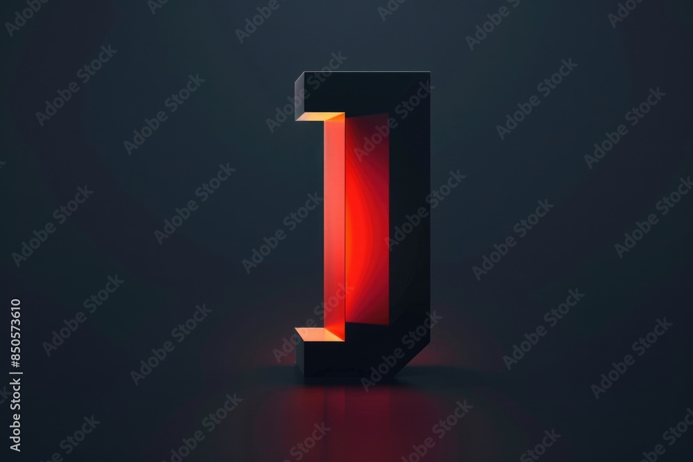 Poster a close-up shot of a black and red lamp sitting on a dark surface
