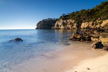 Obraz premium landscape view of the idyllic Cala Macarella in southern Menorca