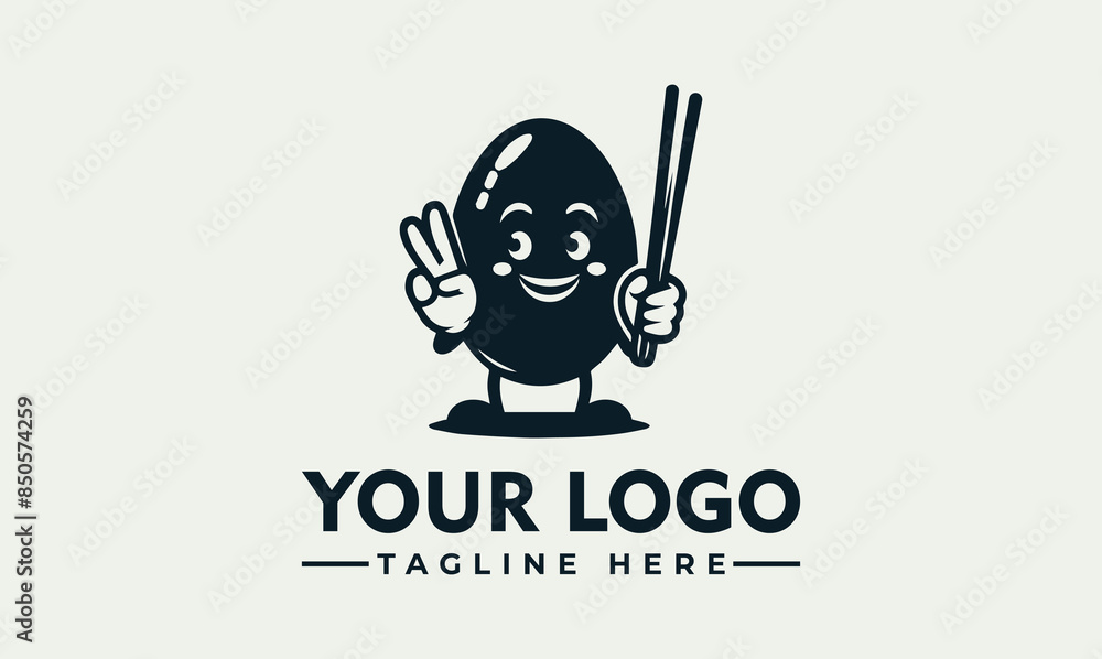 Sticker egg roll vector logo symbolize culinary traditions, appetizing flavors, and cultural fusion: majesti