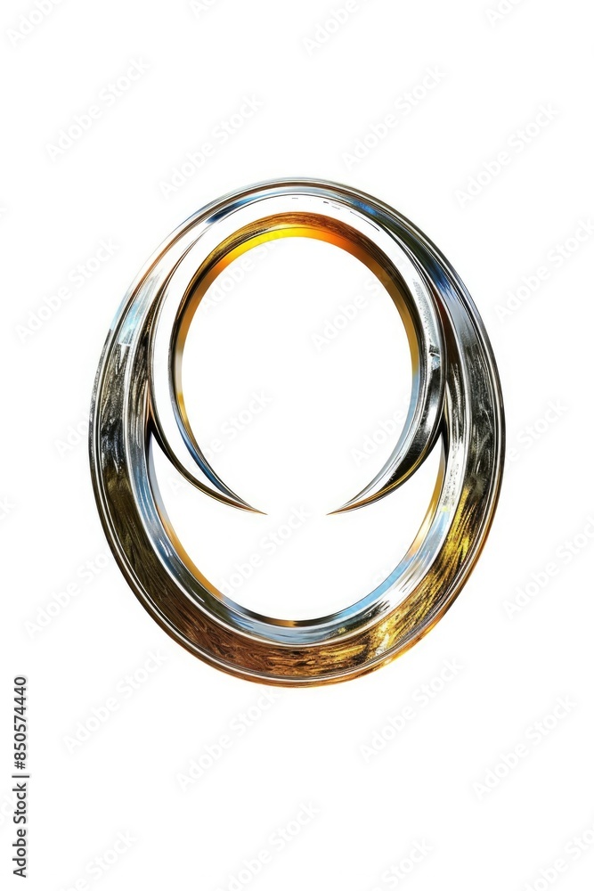 Poster A simple, isolated illustration of a circular object with a white background
