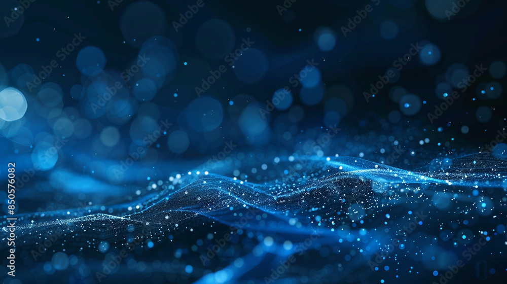 Fototapete technology network background. data technology background. abstract background. connecting dots and 