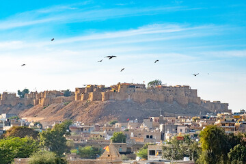afternoon view to historic Jaisalmer fort
