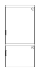 This a big, cool refrigerator with an unique logo