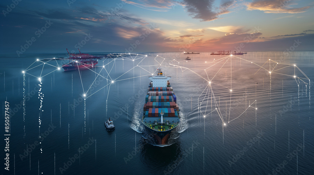 Aufkleber digital transformation in logistics: ai-driven solutions optimizing global supply chain networks and