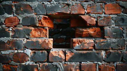 Broken Red brick wall texture background, brick wall texture.