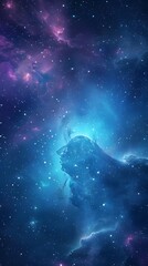 Fototapeta premium Create a space background with a dark starry sky, featuring subtle nebulae and distant stars