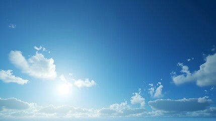  Blue sky with a gradient from deep blue to light