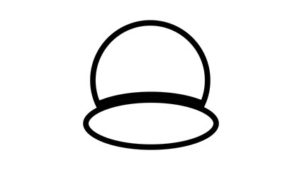 This a black-white Cloche Hat