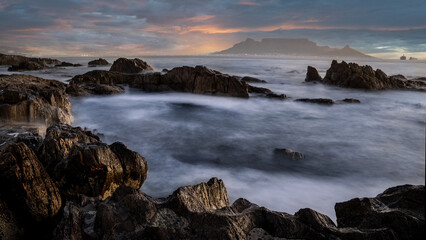 Obraz premium Table Mountain from blouberg 