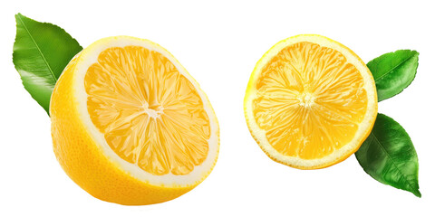 lemon isolated on white or transparent png