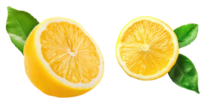 lemon isolated on white or transparent png