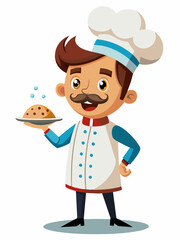 chef mascot vector illustration