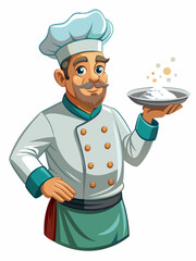 chef mascot vector illustration