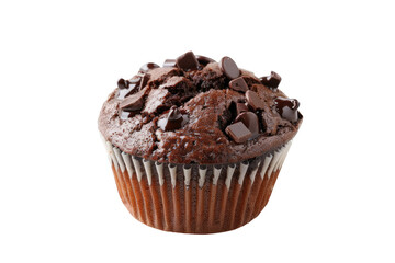 brownie chocolate muffin isolated