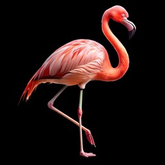 flamingo black background