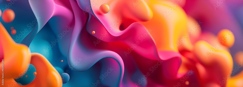 Poster 1. create an abstract background with vibrant colors and dynamic shapes, evoking a sense of energy a