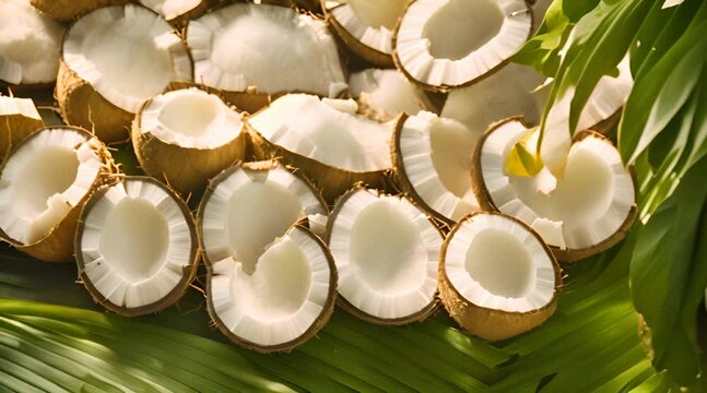 Coconut the sole member of the Cocos genus from the aren-arenan tribe or Arecaceae